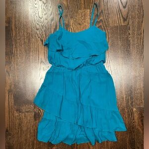 Ella Moss Blue Floral Sleeveless Mini Dress – Size S